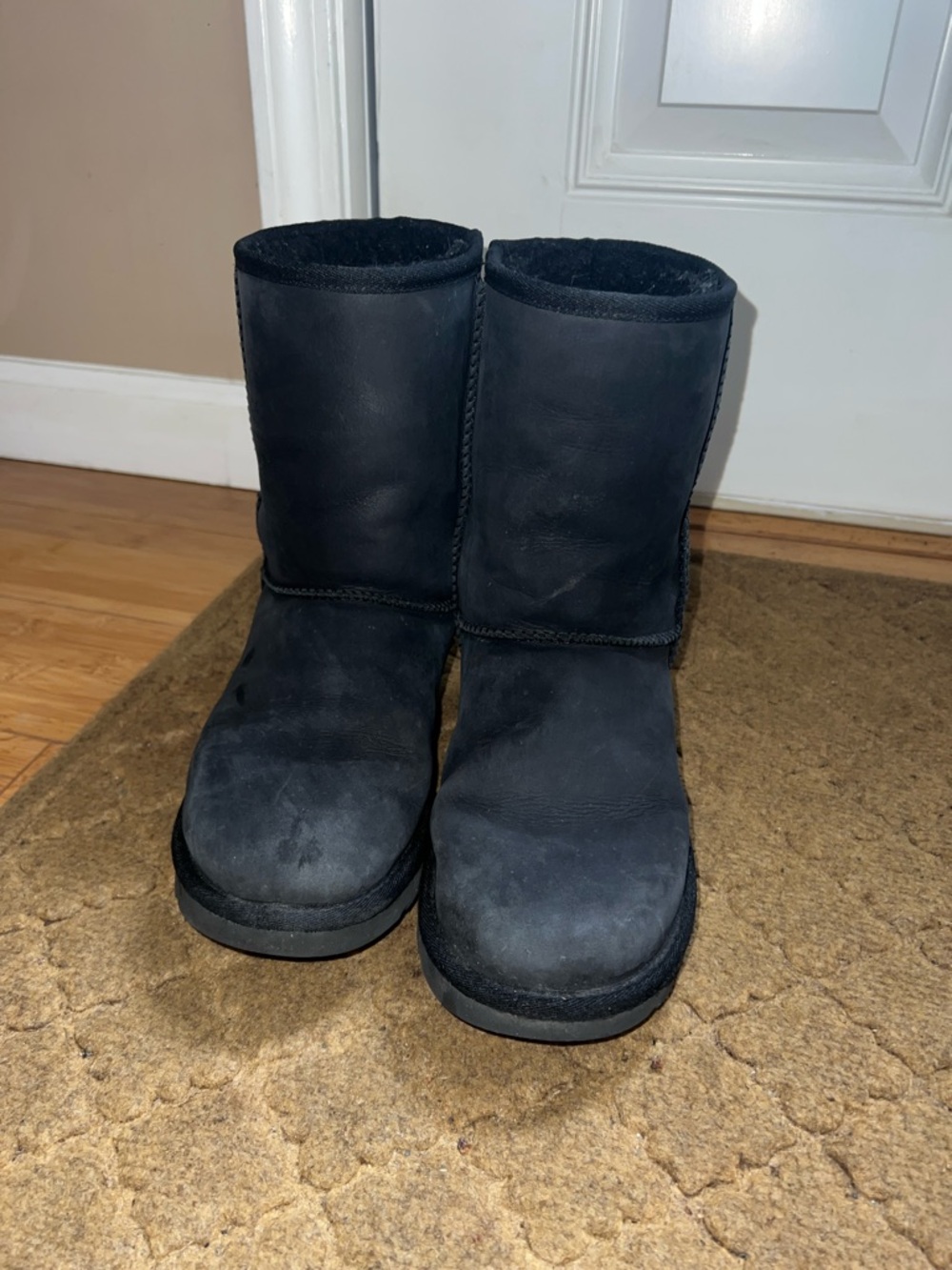 UGG Short Black Shearling-Lined Boots